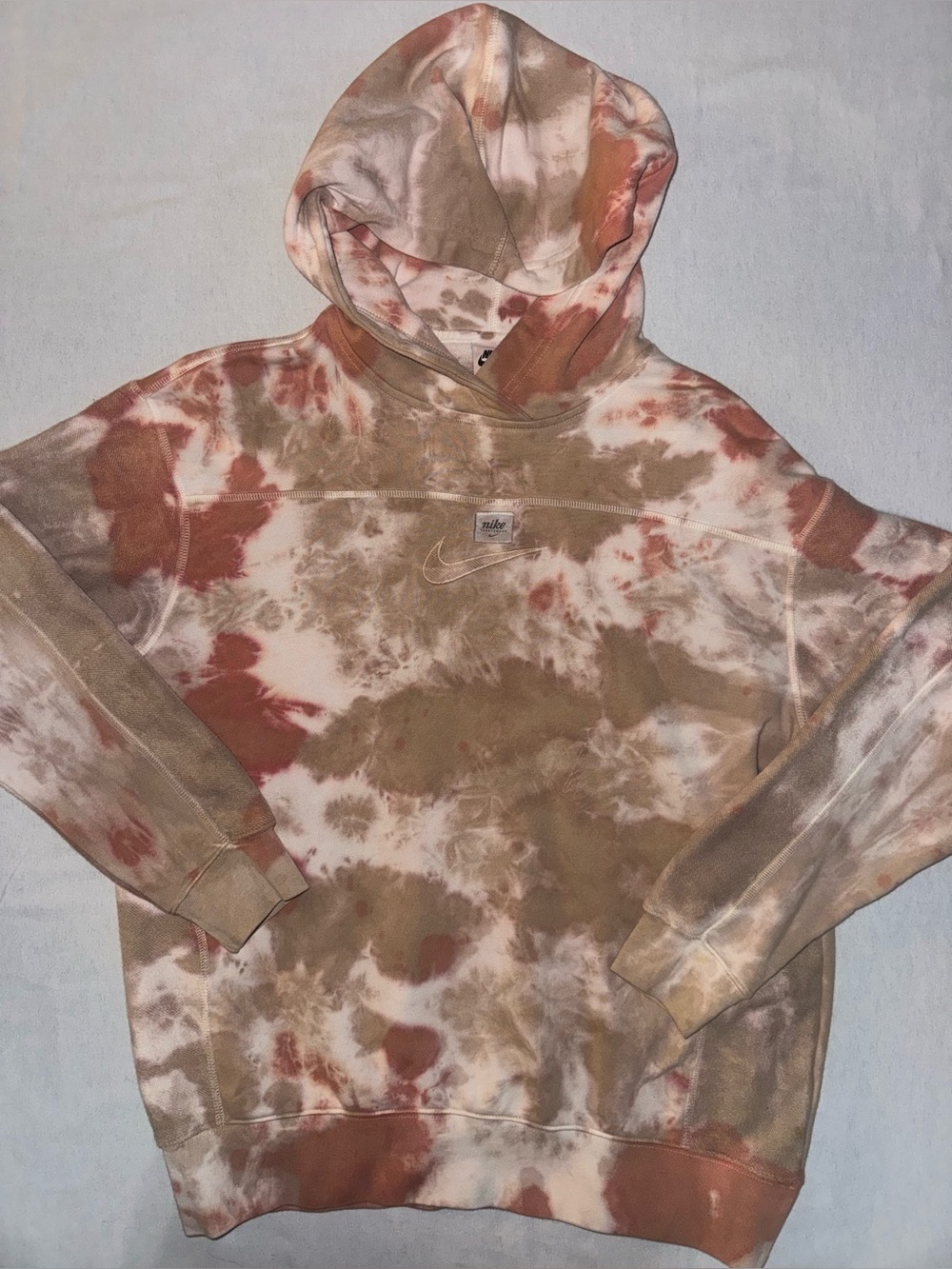 Nike Sportswear Inside out Tie-Dye Pullover Hoodie Woman’s Size Small Rare